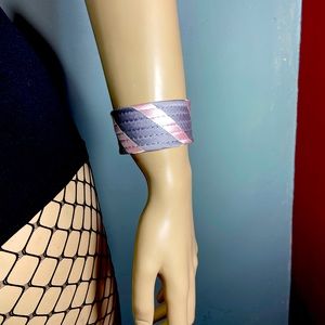 One of a kind, upcycled silk Mens tie,wrist cuff.